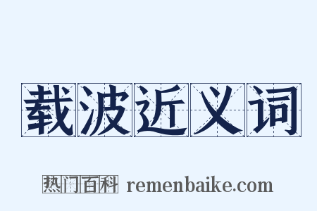 载波近义词是什么意思的图片